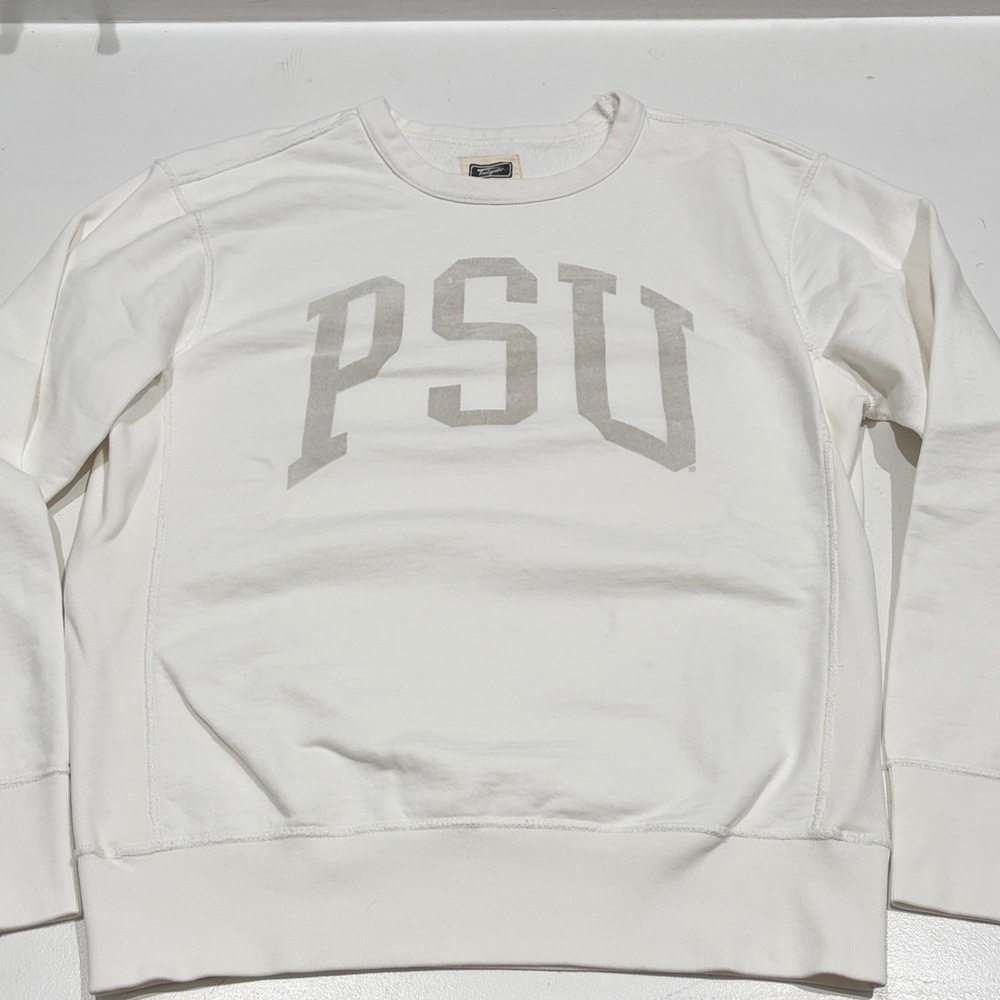 PSU Tailgate brand women’s White Sweatshirt with gray lettering size small